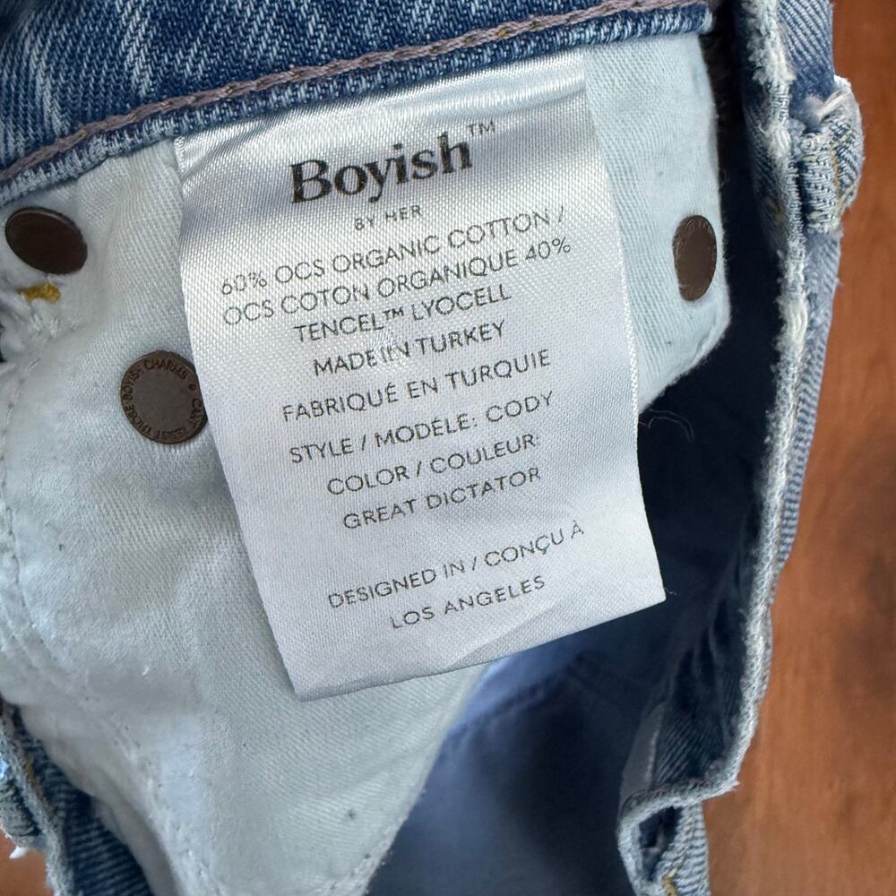 Boyish The Cody High Rise Cut Off Denim Shorts Sz 23 Button Fly Casual Festival - Picture 6 of 7